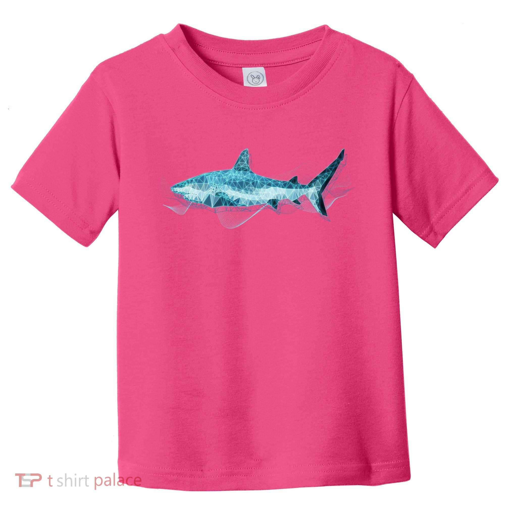Retro Digital Polygon Shark Toddler T-Shirt