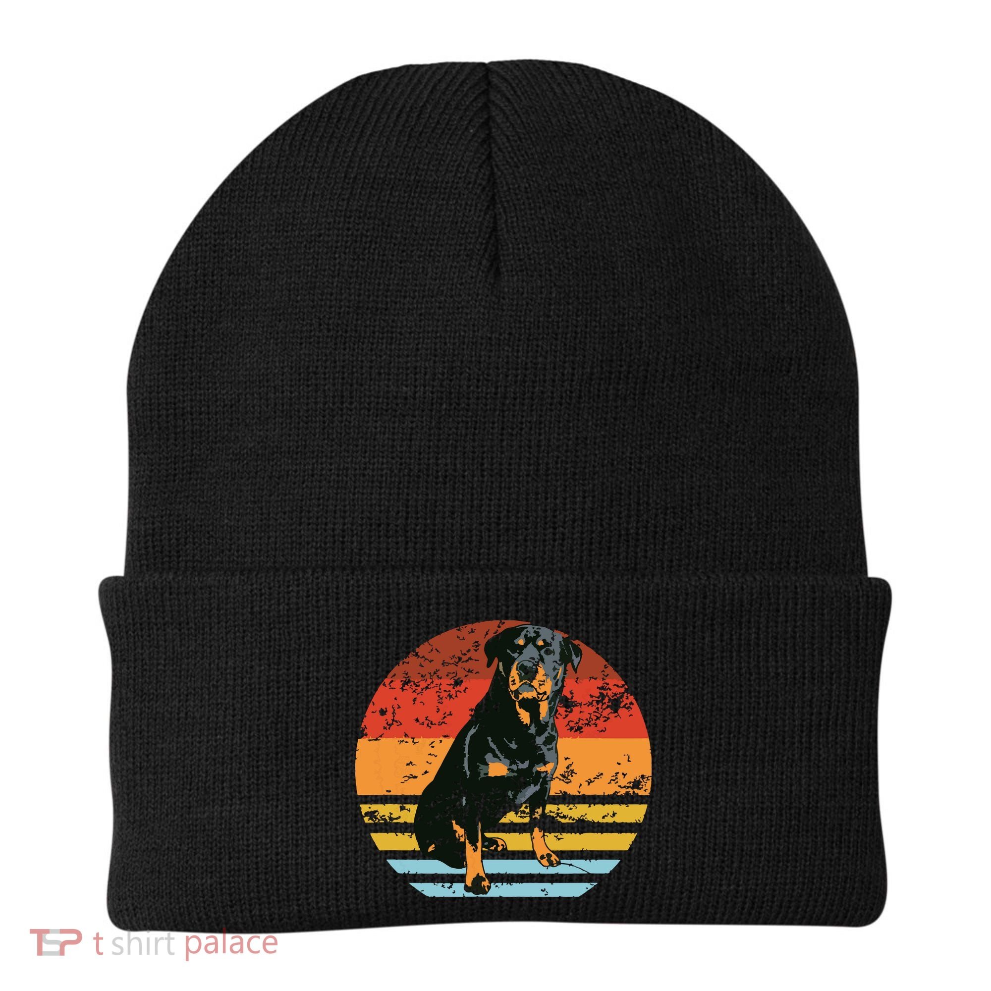 Rottweiler Dogs Retro Style Rottie Cool Cute Pet Doglover Beanie