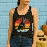 Rottweiler Dogs Retro Style Rottie Cool Cute Pet Doglover Women's Tank Top thumb 2