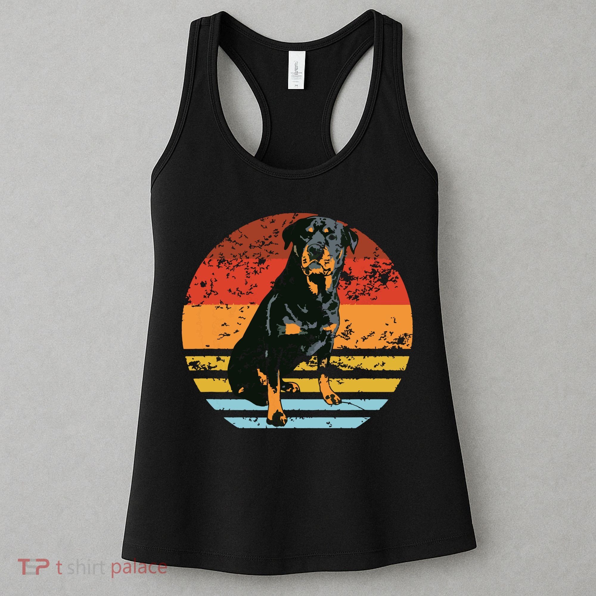 Rottweiler Dogs Retro Style Rottie Cool Cute Pet Doglover Women's Tank Top