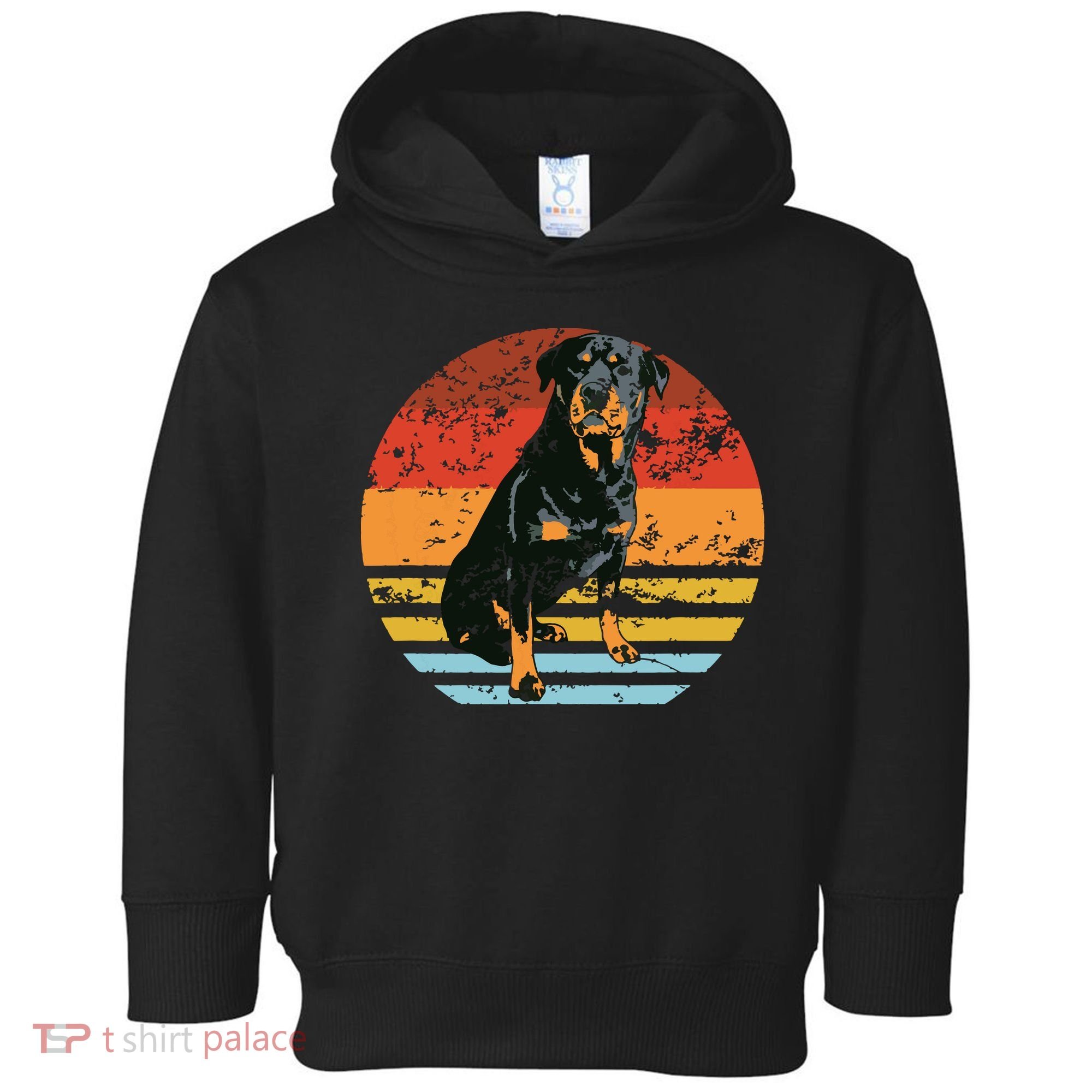 Rottweiler Dogs Retro Style Rottie Cool Cute Pet Doglover Toddler Hoodie