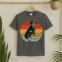 Rottweiler Dogs Retro Style Rottie Cool Cute Pet Doglover T-Shirt thumb 2