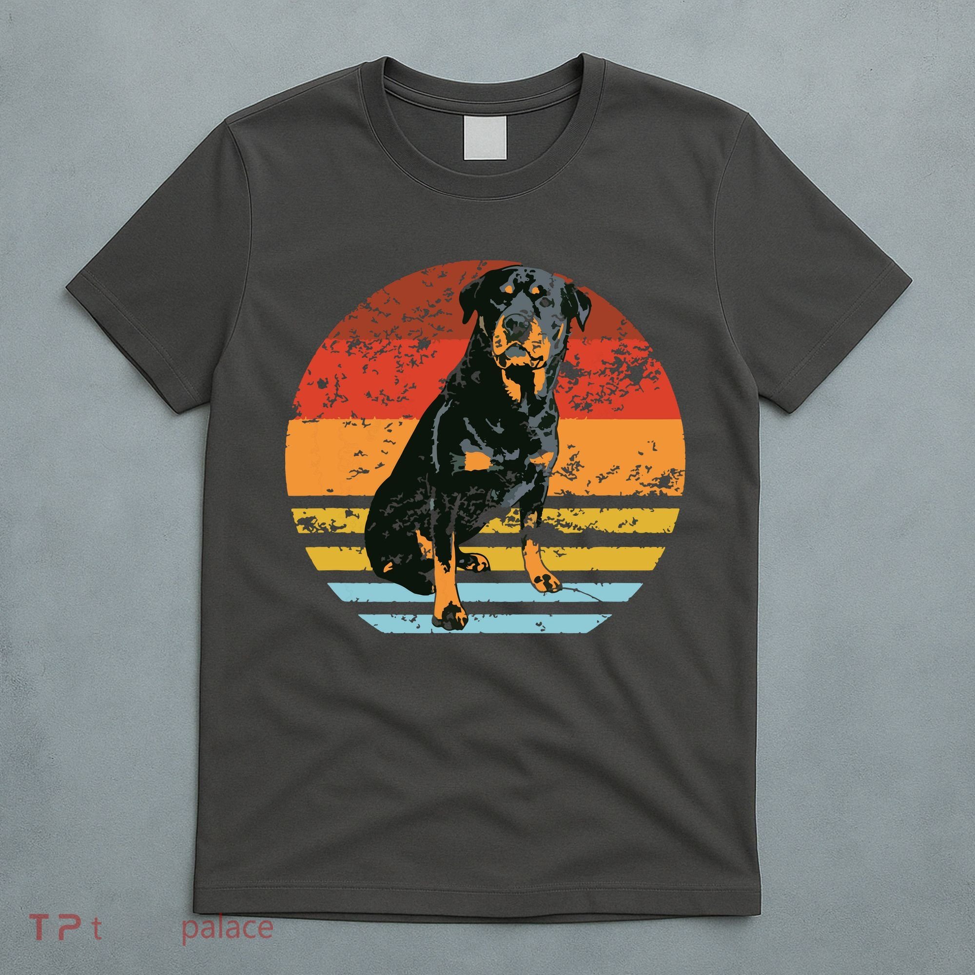 Rottweiler Dogs Retro Style Rottie Cool Cute Pet Doglover T-Shirt