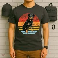Rottweiler Dogs Retro Style Rottie Cool Cute Pet Doglover T-Shirt thumb 6