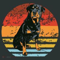 Rottweiler Dogs Retro Style Rottie Cool Cute Pet Doglover Coaster thumb 2
