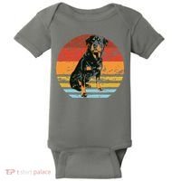 Rottweiler Dogs Retro Style Rottie Cool Cute Pet Doglover Baby Bodysuit thumb 0
