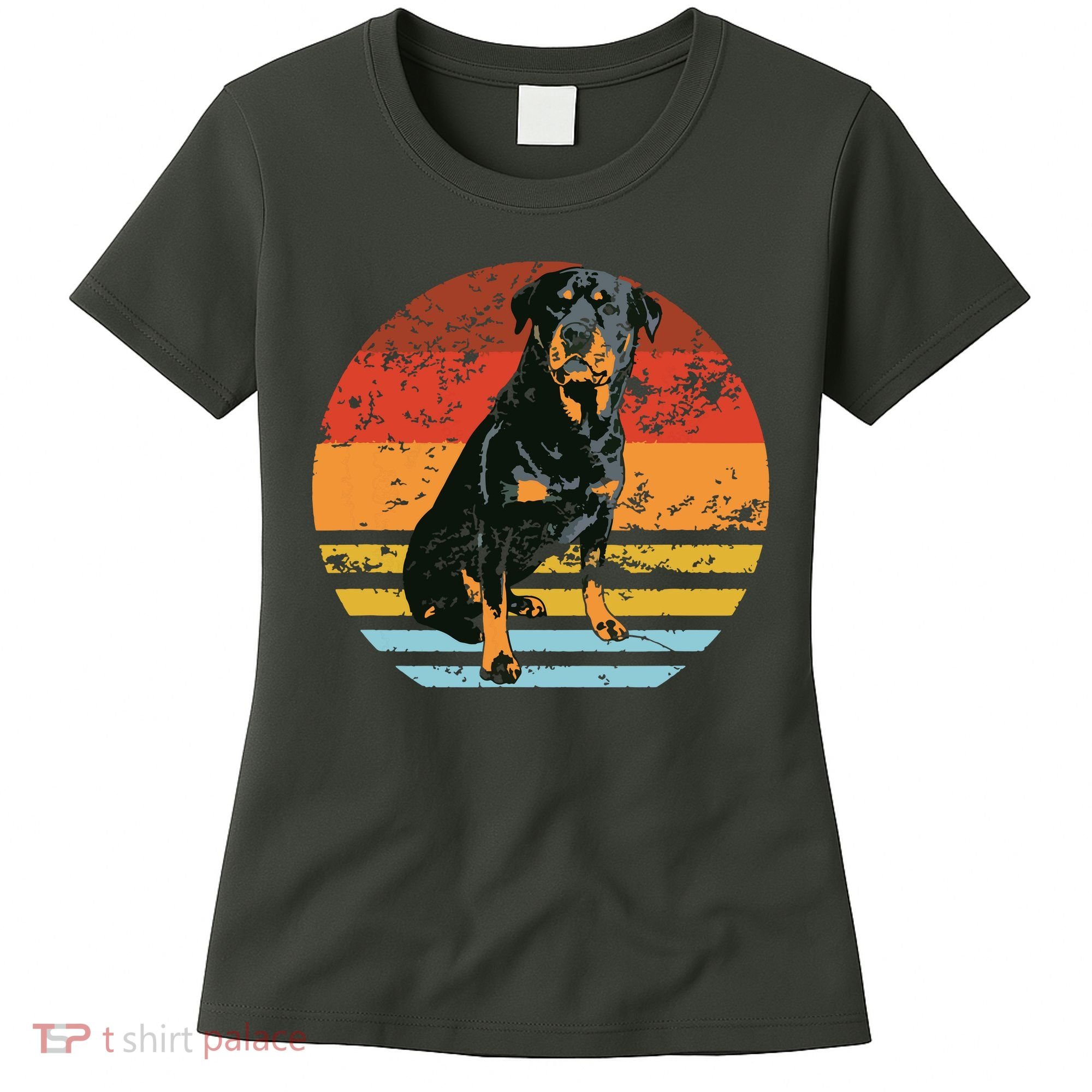 Rottweiler Dogs Retro Style Rottie Cool Cute Pet Doglover Women's T-Shirt