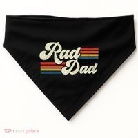 Rad Dad Retro Fathers Day Top USA-Made Doggie Bandana thumb 0