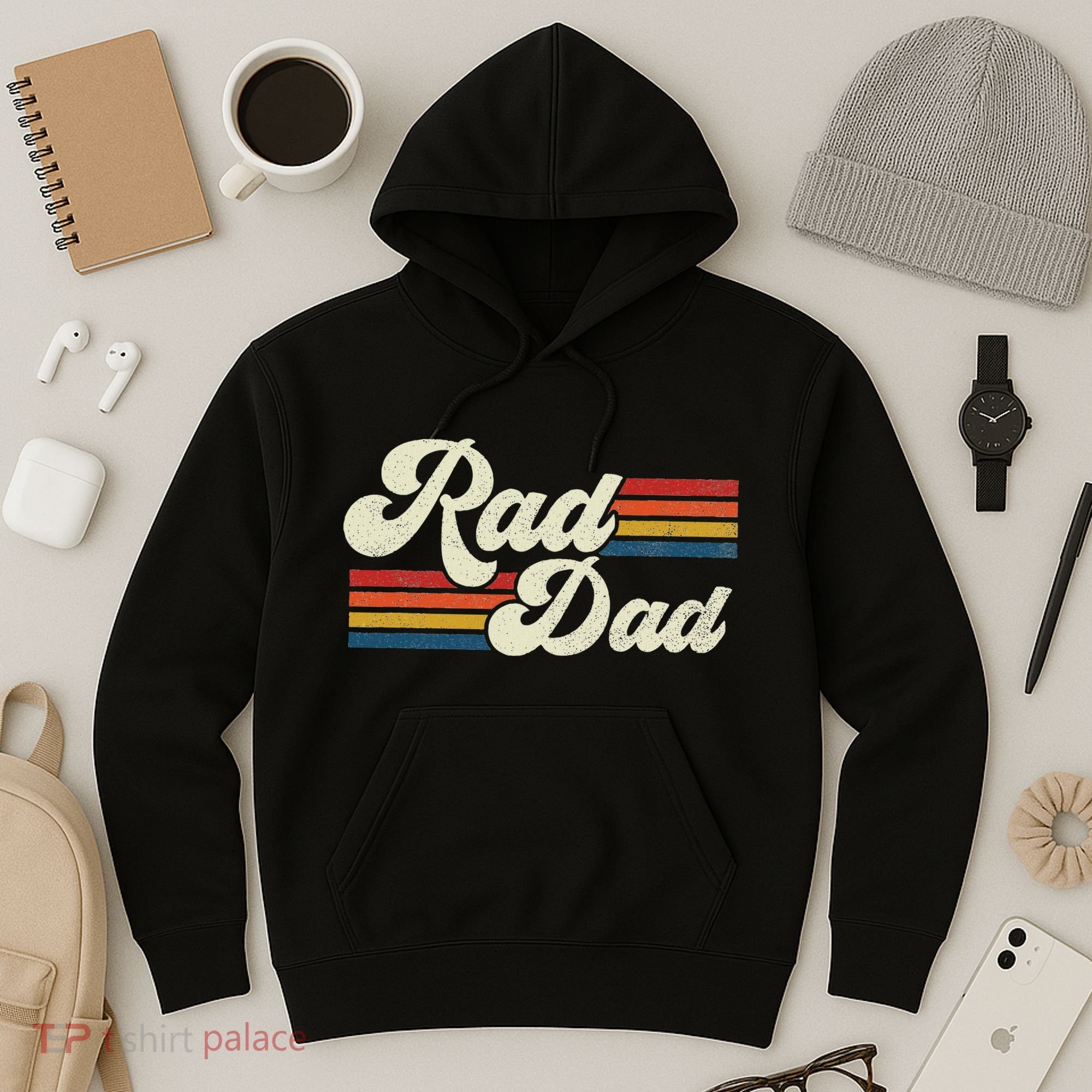 Rad Dad Retro Fathers Day Top Hoodie