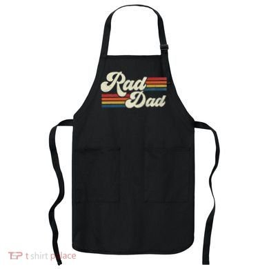 Rad Dad Retro Fathers Day Top Apron