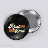 Rad Dad Retro Fathers Day Top Button thumb 0