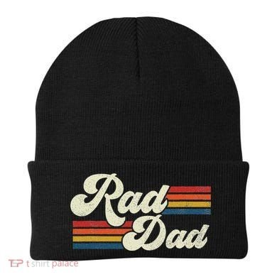 Rad Dad Retro Fathers Day Top Beanie