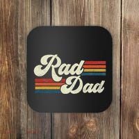 Rad Dad Retro Fathers Day Top Coaster thumb 0