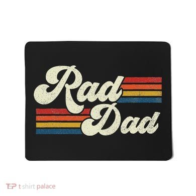 Rad Dad Retro Fathers Day Top Mousepad