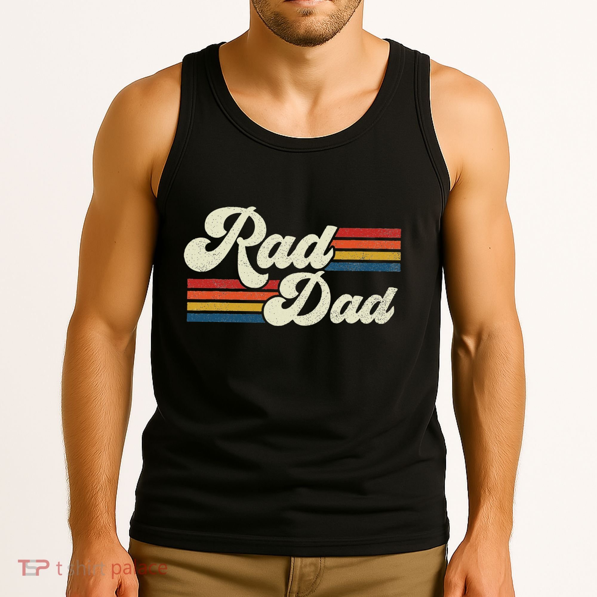 Rad Dad Retro Fathers Day Top Tank Top