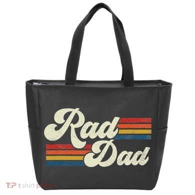 Rad Dad Retro Fathers Day Top Tote Bag