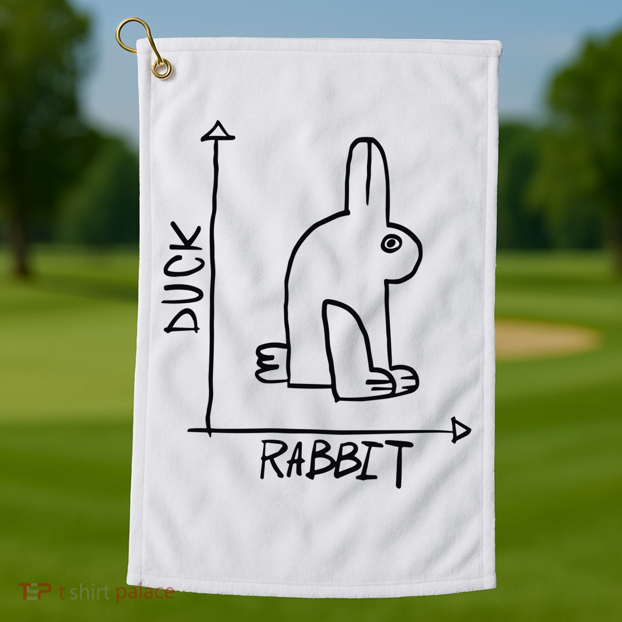Rabbit Duck Golf Towel