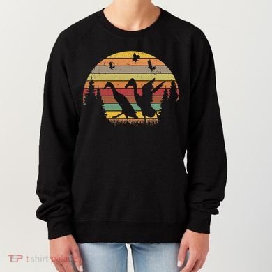 Running Duck Retro Runner Duck Vintage Women's Sweatshirt