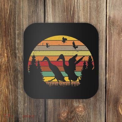Running Duck Retro Runner Duck Vintage Coaster