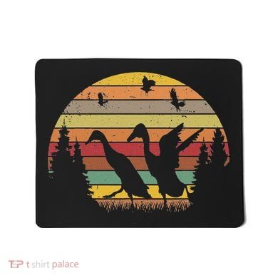 Running Duck Retro Runner Duck Vintage Mousepad