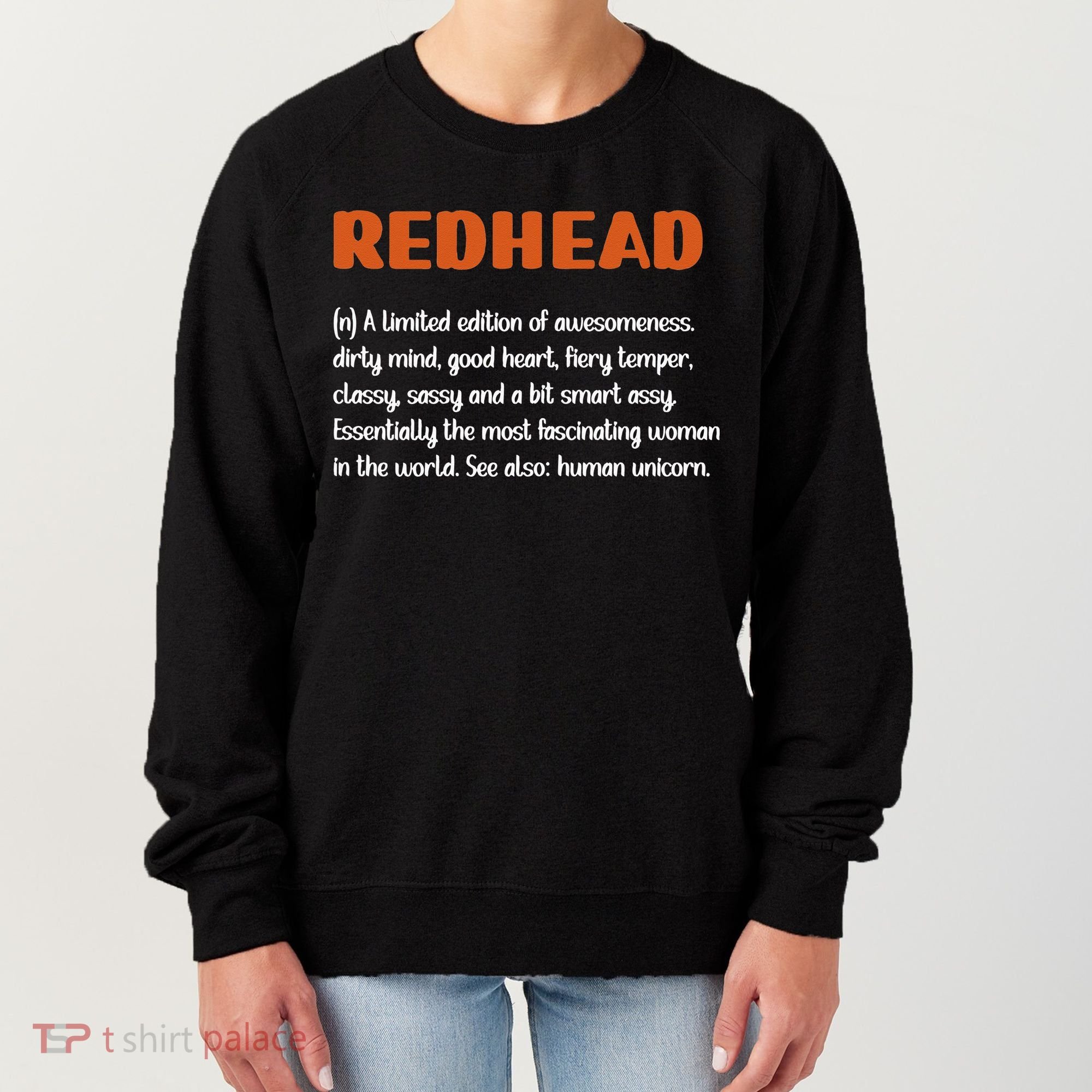 Redhead Definition RedHaired Woman Redhead Red Hair Women's Sweatshirt