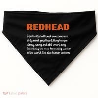 Redhead Definition RedHaired Woman Redhead Red Hair USA-Made Doggie Bandana thumb 0