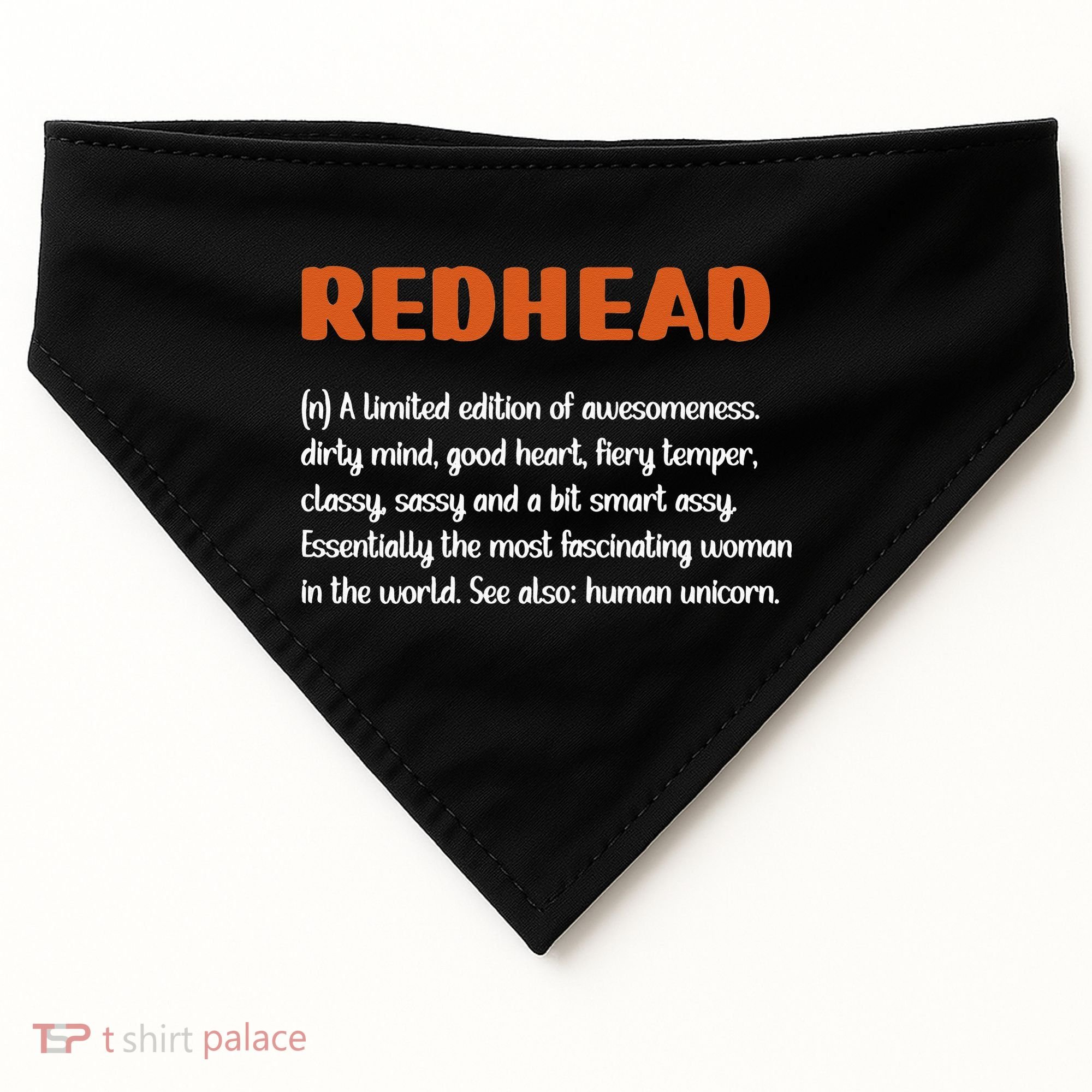 Redhead Definition RedHaired Woman Redhead Red Hair USA-Made Doggie Bandana