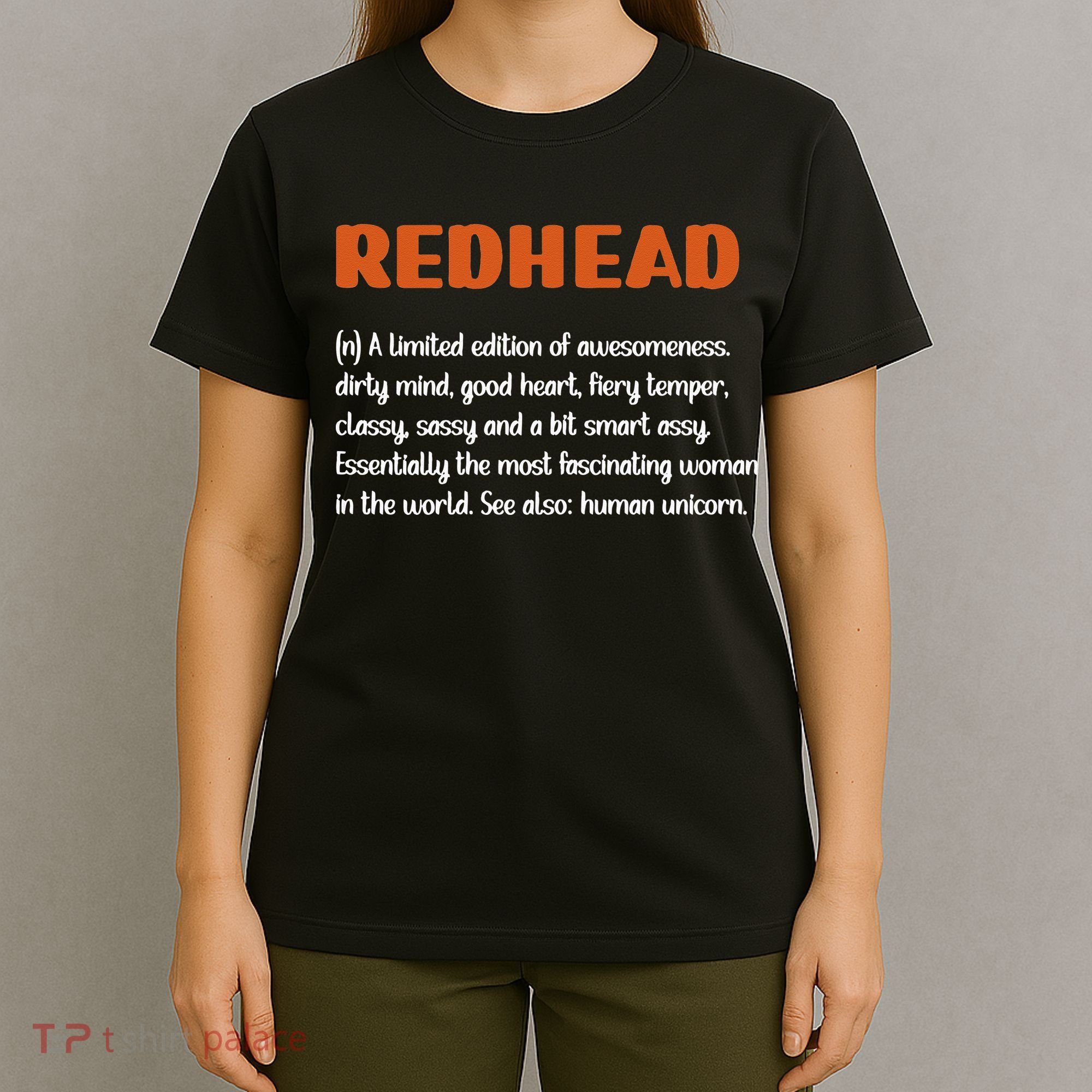 Redhead Definition RedHaired Woman Redhead Red Hair T-Shirt