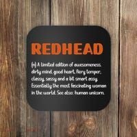 Redhead Definition RedHaired Woman Redhead Red Hair Coaster thumb 0