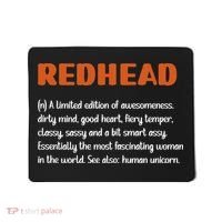Redhead Definition RedHaired Woman Redhead Red Hair Mousepad thumb 0