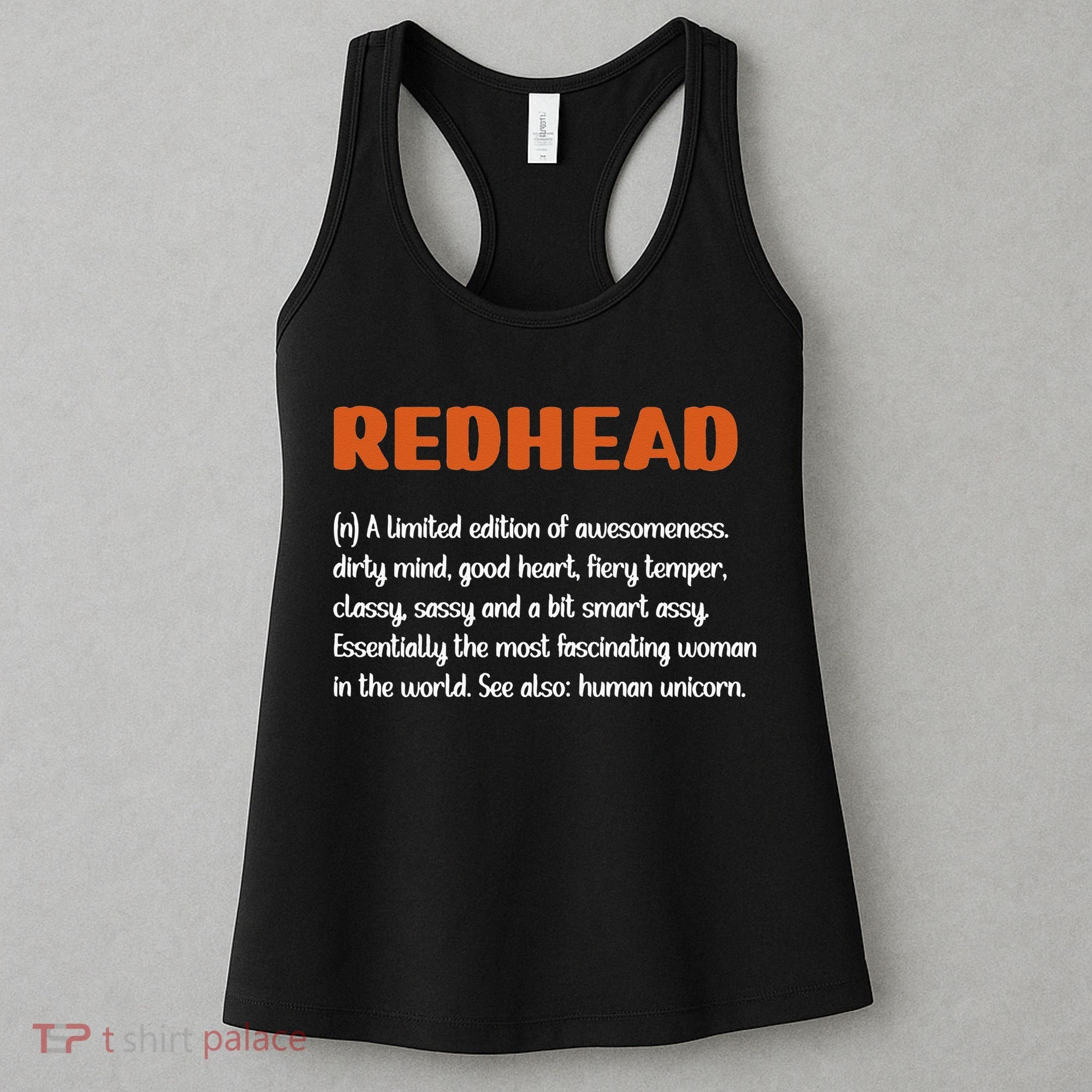Redhead Definition RedHaired Woman Redhead Red Hair Women's Tank Top