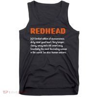 Redhead Definition RedHaired Woman Redhead Red Hair Tank Top thumb 0