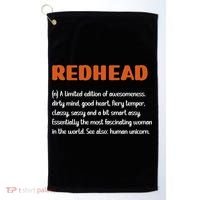 Redhead Definition RedHaired Woman Redhead Red Hair Golf Towel thumb 0