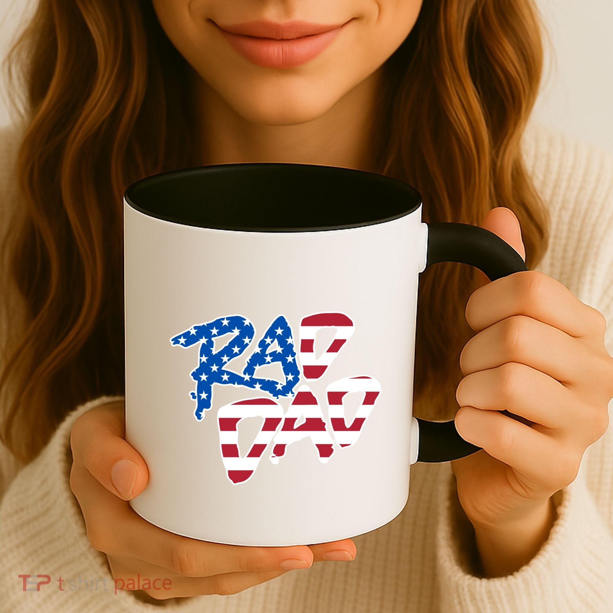 Rad Dad Retro 4th Of July Usa Flag Great Gift Coffee Mug