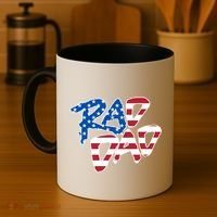 Rad Dad Retro 4th Of July Usa Flag Great Gift Coffee Mug thumb 4