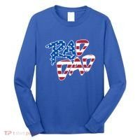 Rad Dad Retro 4th Of July Usa Flag Great Gift Long Sleeve Shirt thumb 0
