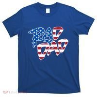 Rad Dad Retro 4th Of July Usa Flag Great Gift T-Shirt thumb 0