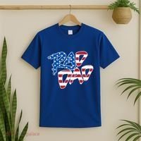Rad Dad Retro 4th Of July Usa Flag Great Gift T-Shirt thumb 2