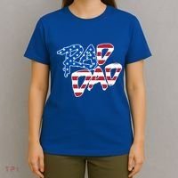 Rad Dad Retro 4th Of July Usa Flag Great Gift T-Shirt thumb 4