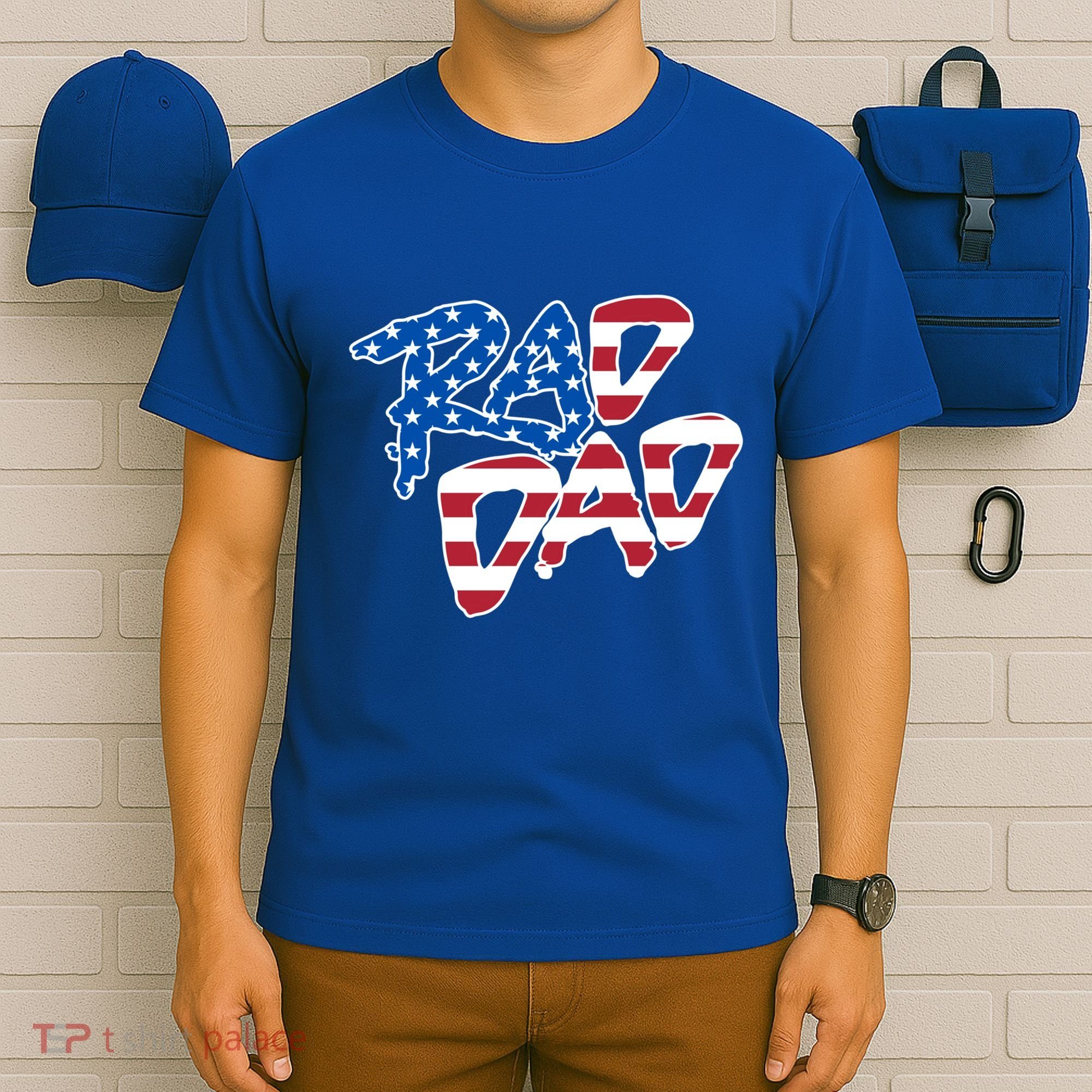 Rad Dad Retro 4th Of July Usa Flag Great Gift T-Shirt