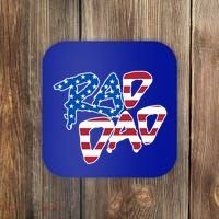 Rad Dad Retro 4th Of July Usa Flag Great Gift Coaster thumb 0
