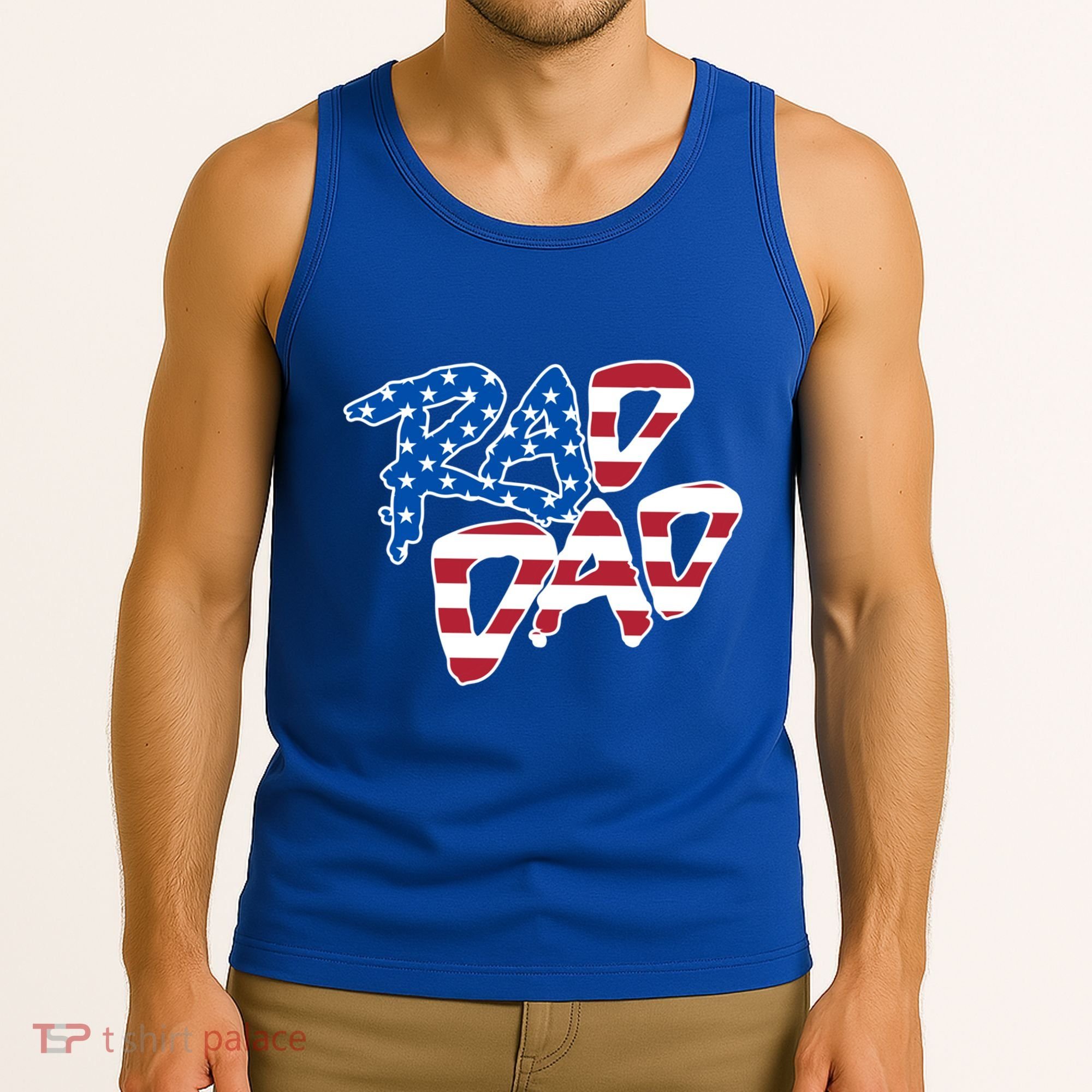 Rad Dad Retro 4th Of July Usa Flag Great Gift Tank Top