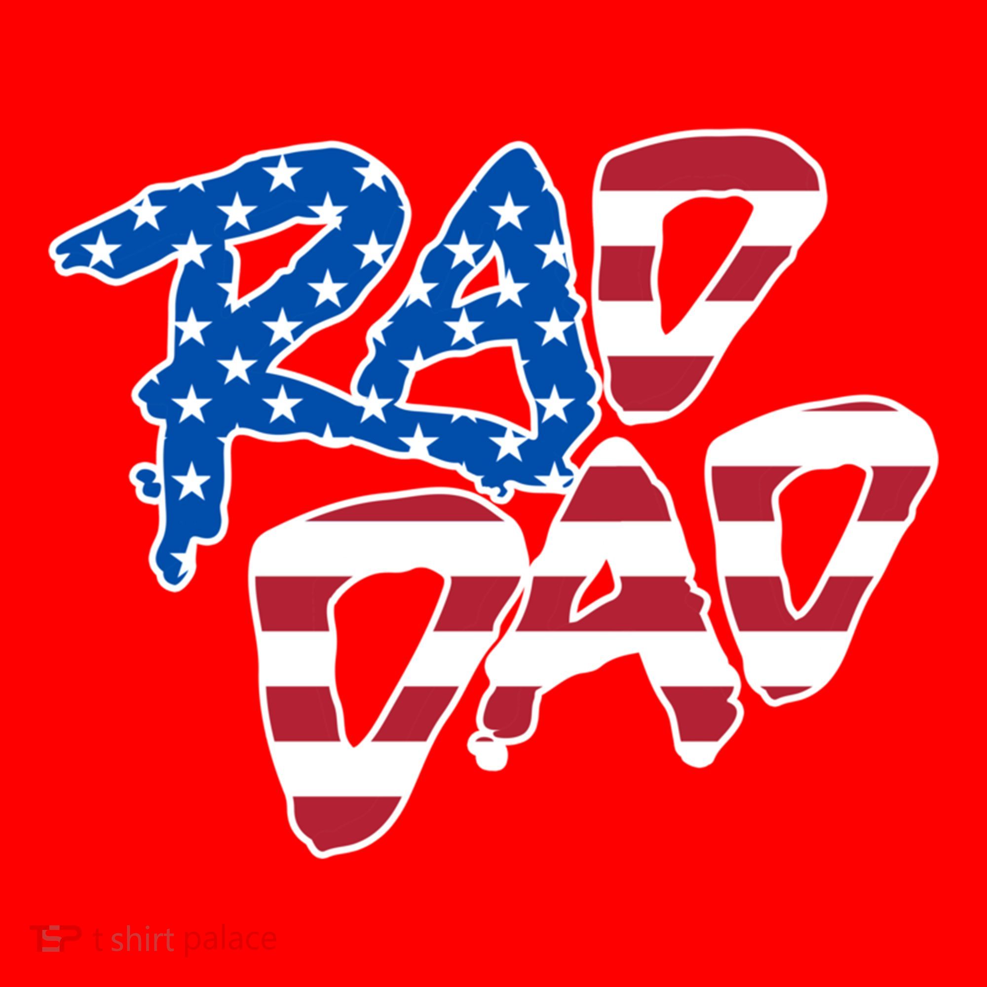 Rad Dad Retro 4th Of July Usa Flag Great Gift Santa Hat