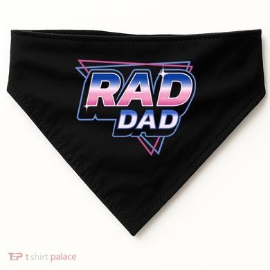 Rad Dad Retro Vintage 80s Synthwave USA-Made Doggie Bandana