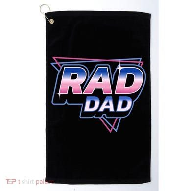 Rad Dad Retro Vintage 80s Synthwave Golf Towel