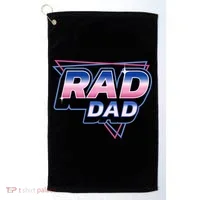 Rad Dad Retro Vintage 80s Synthwave Golf Towel thumb 0