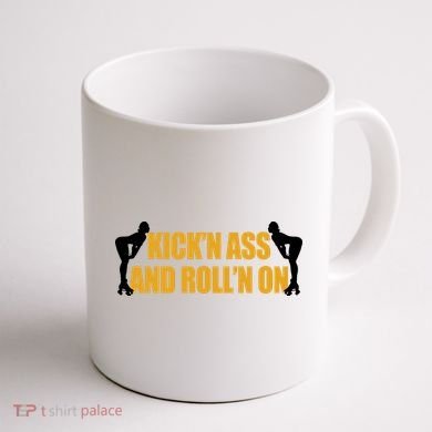 Roller Derby Roll'n On Coffee Mug back