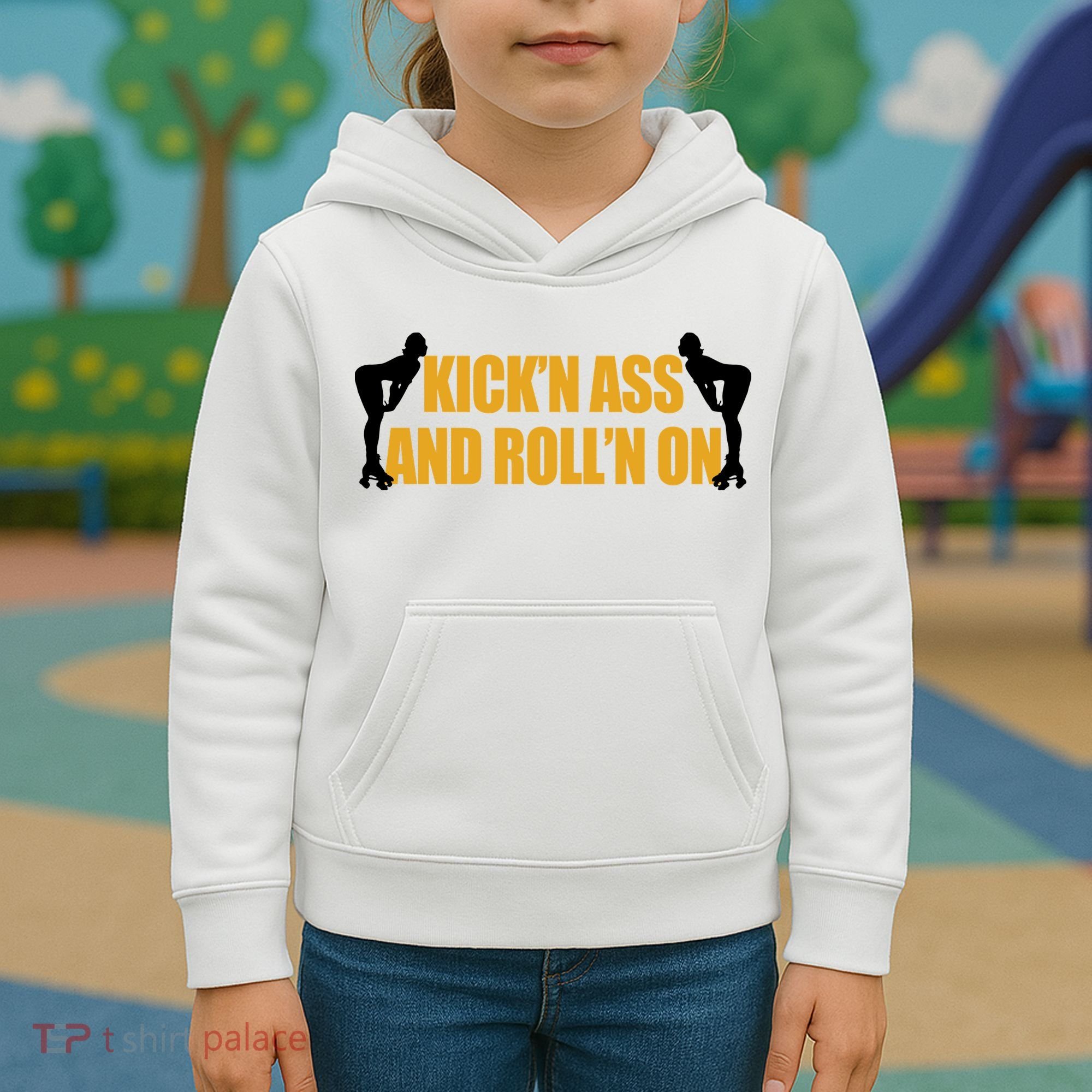 Roller Derby Roll'n On Kids Hoodie
