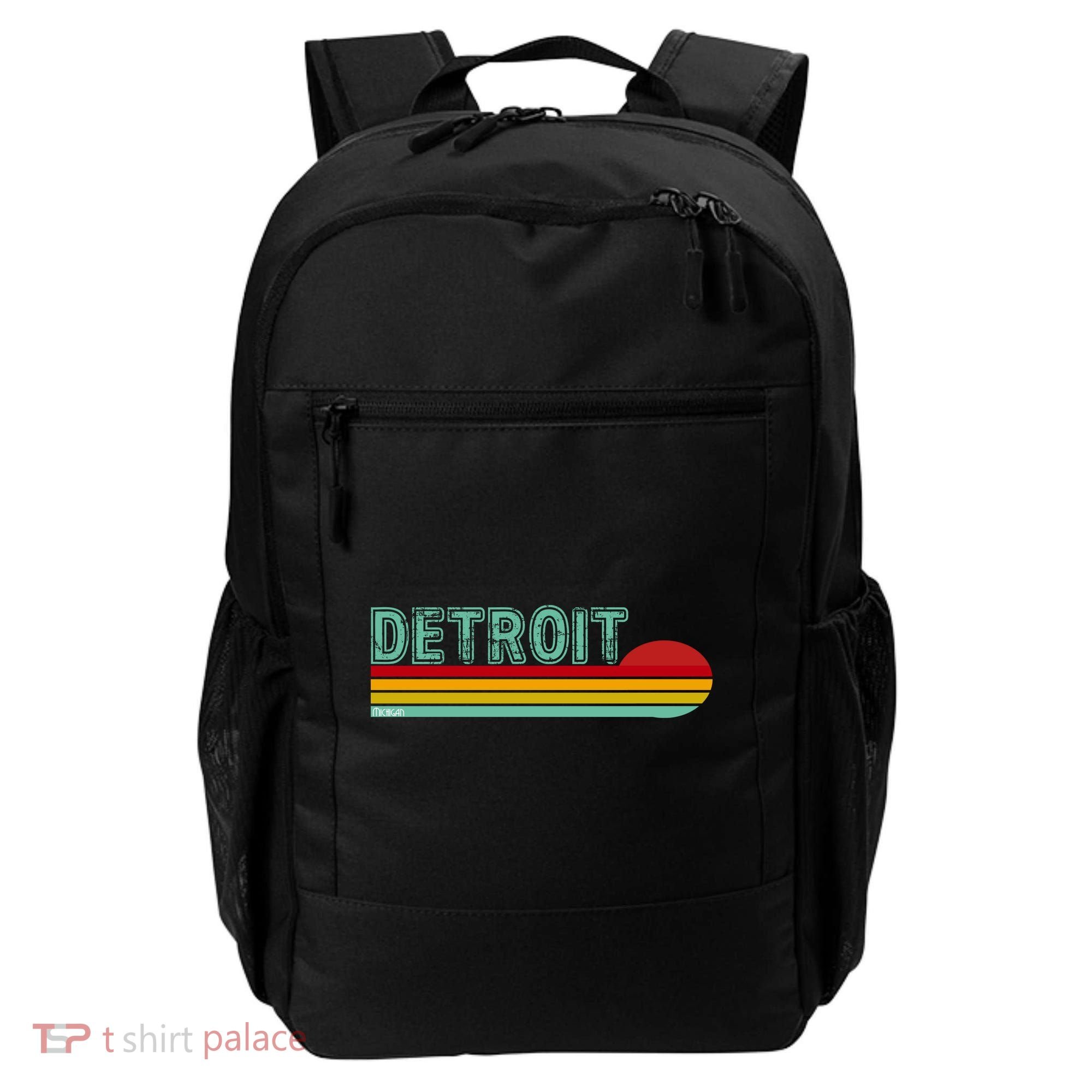 Retro Detroit Sunset Logo Backpack