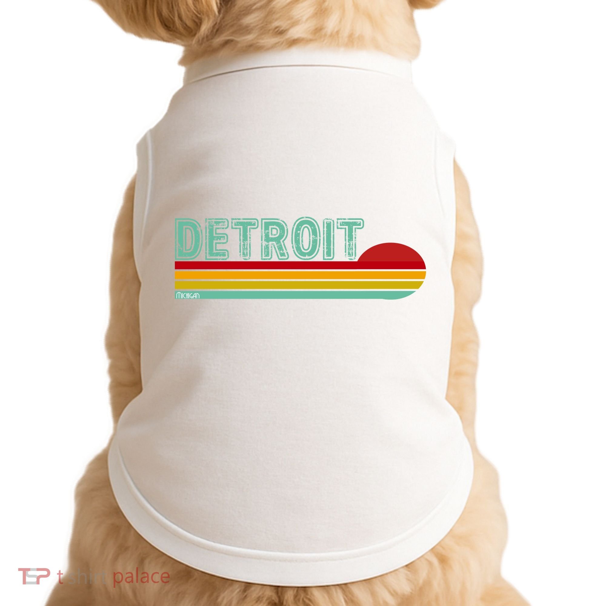 Retro Detroit Sunset Logo Doggie Tank